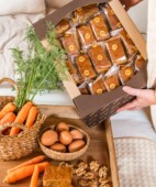 Caja de bizcocho carrot cake sin gluten y sin lactosa 30 uds