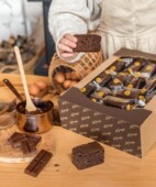 Caja de bizcocho de cacao con chips de chocolate sin gluten y sin lactosa 30 uds