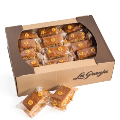 Caja de bizcocho carrot cake sin gluten y sin lactosa 30 uds