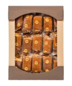 Box of pumpkin and yuzu sponge cake, gluten-free and lactose-free 30uds