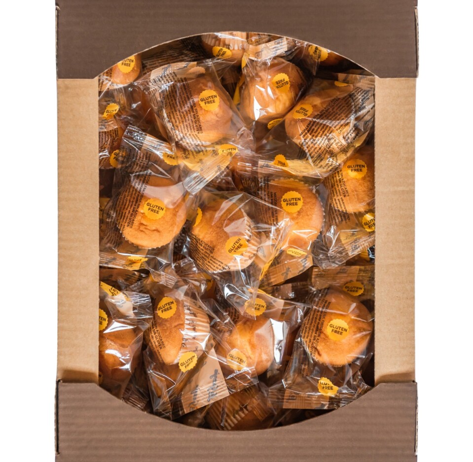 Box of traditional gluten-free and lactose-free muffins 30uds