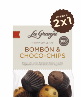 Mini-magdalenas duo bombón y choco-chips