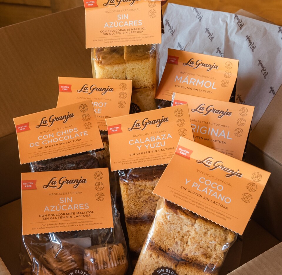 Bizcocho especial coco y plátano sin gluten y sin lactosa