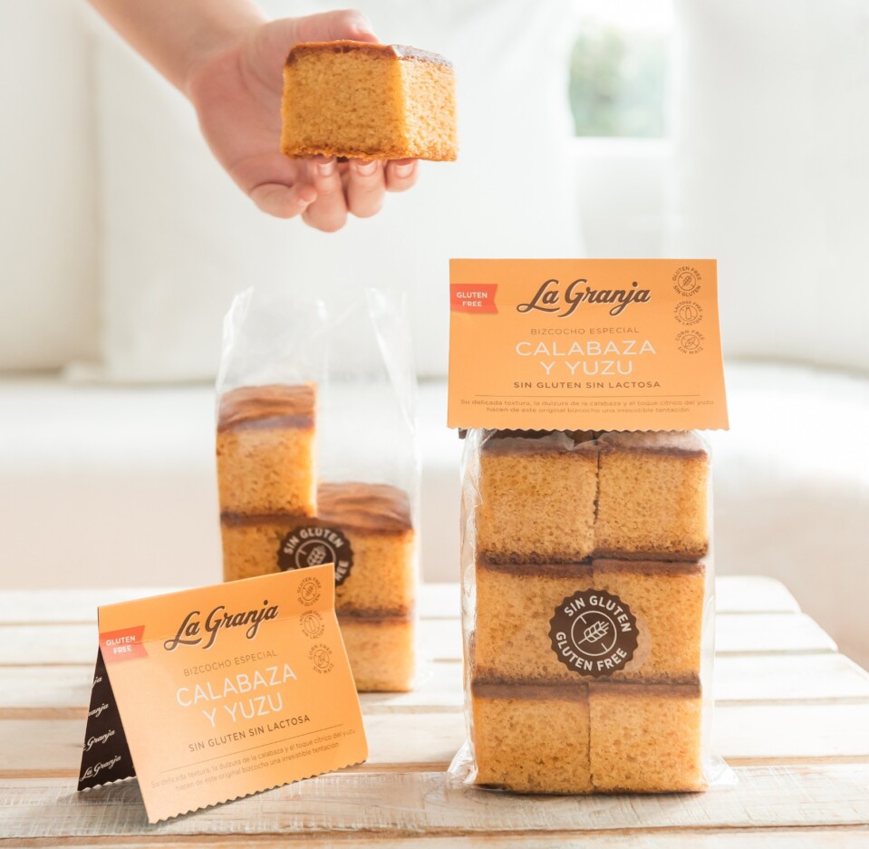 Bizcocho especial calabaza y yuzu sin gluten y sin lactosa