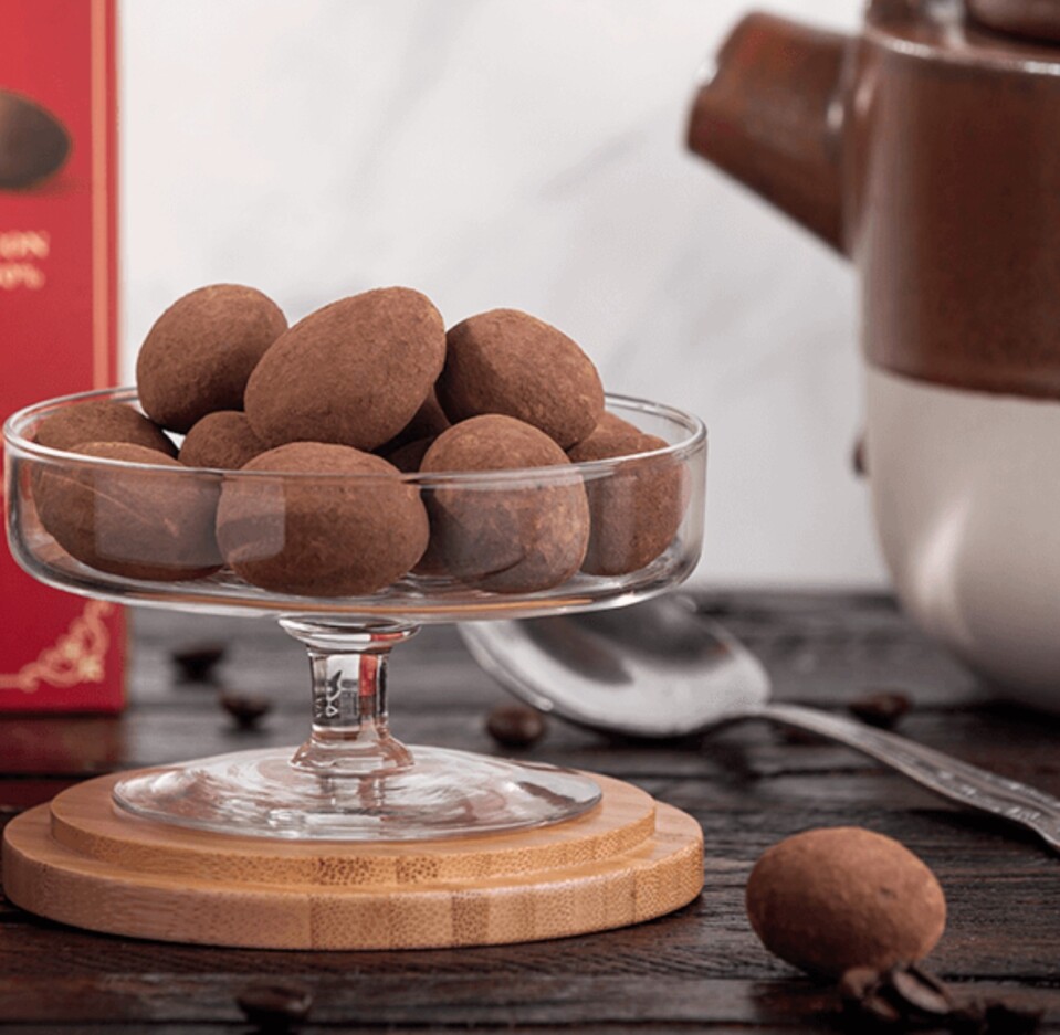 Bombons de cafè amb xocolata negra 70%