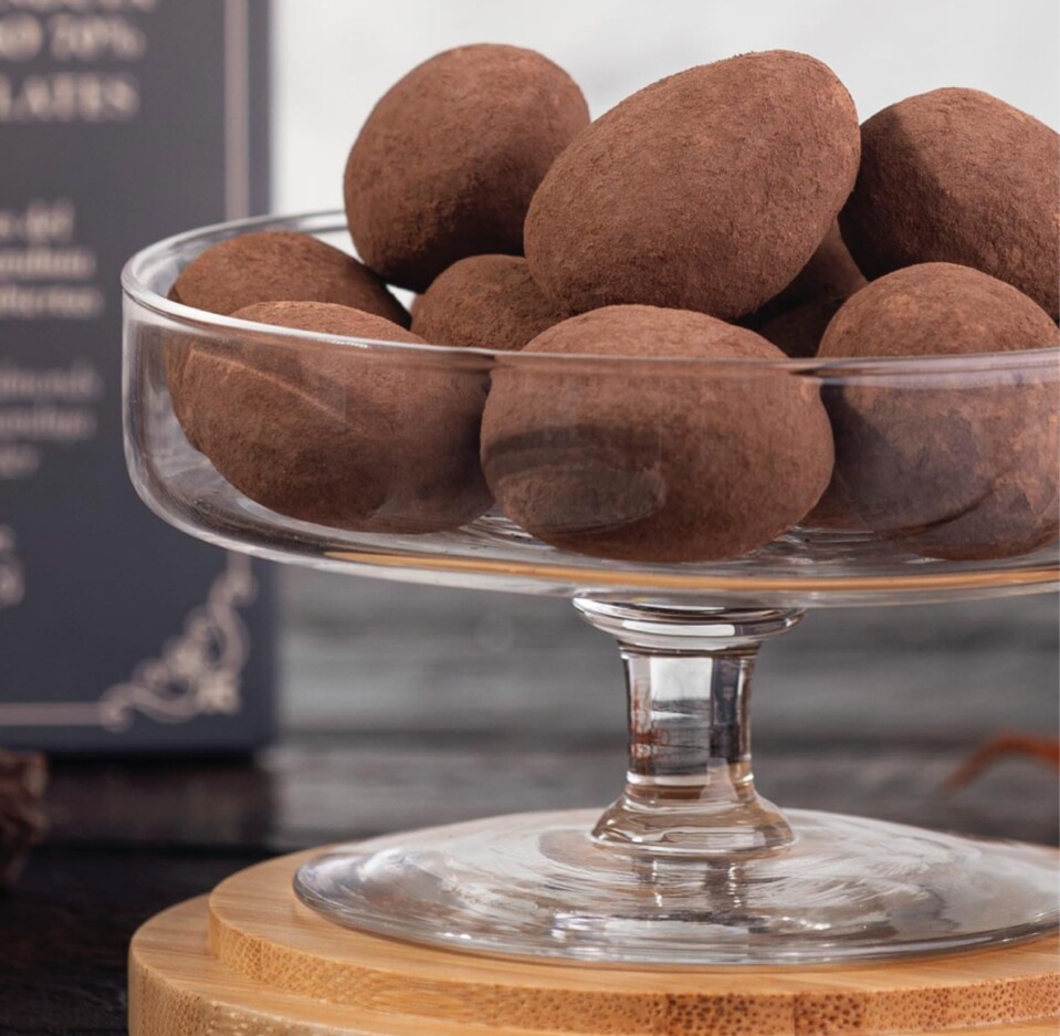 Bombones de gianduia chocolate negro 70%