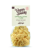 Vegan lentil, seaweed and flax snacks