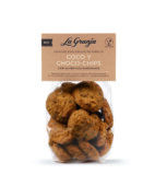 Organic spelt cookies with coconut and chocolate chips
