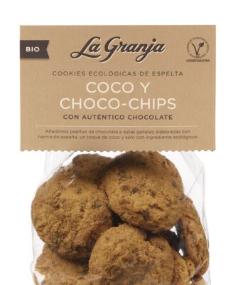 Cookies ecológicas de espelta, coco y choco-chips