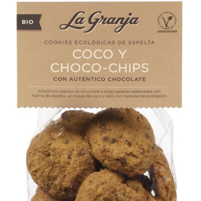 Cookies ecológicas de espelta, coco y choco-chips