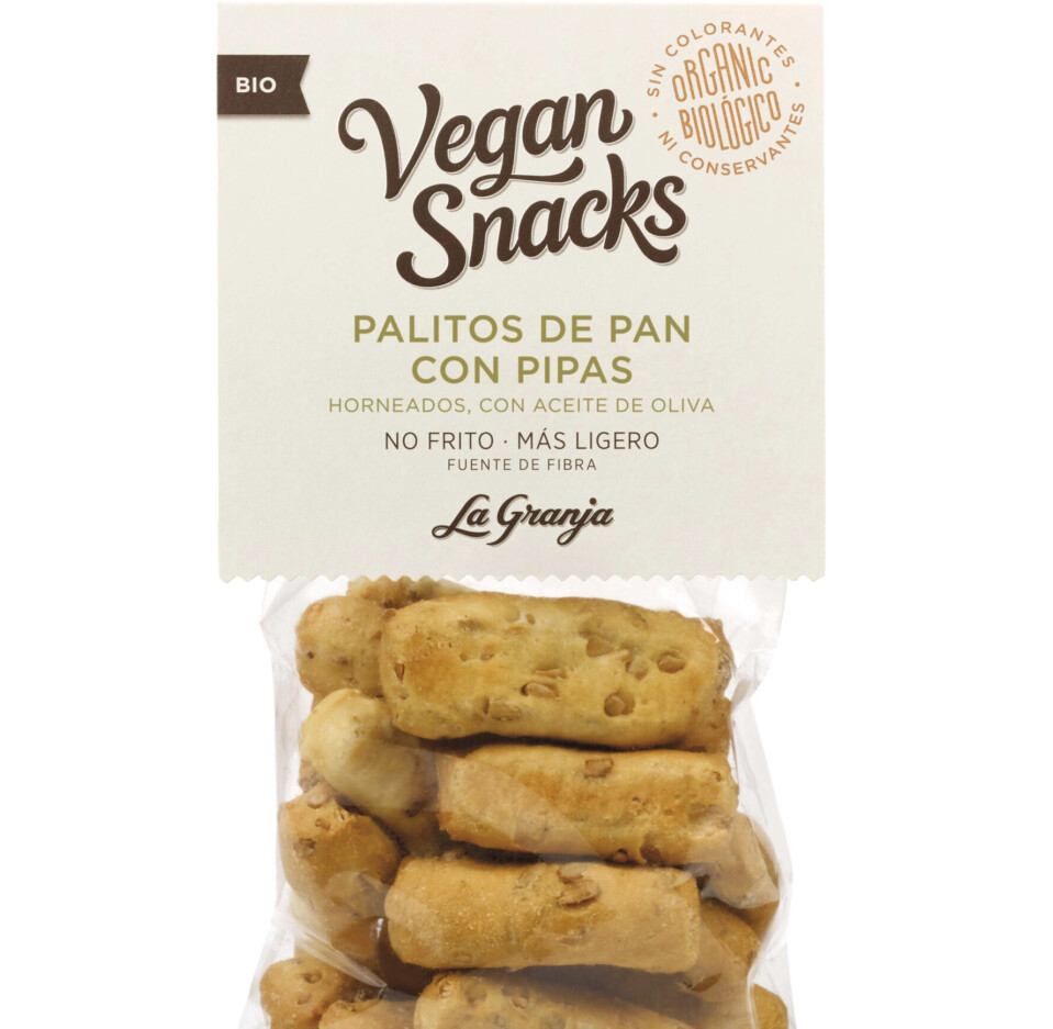 Palitos de pan ecológicos pipas con aceite de oliva