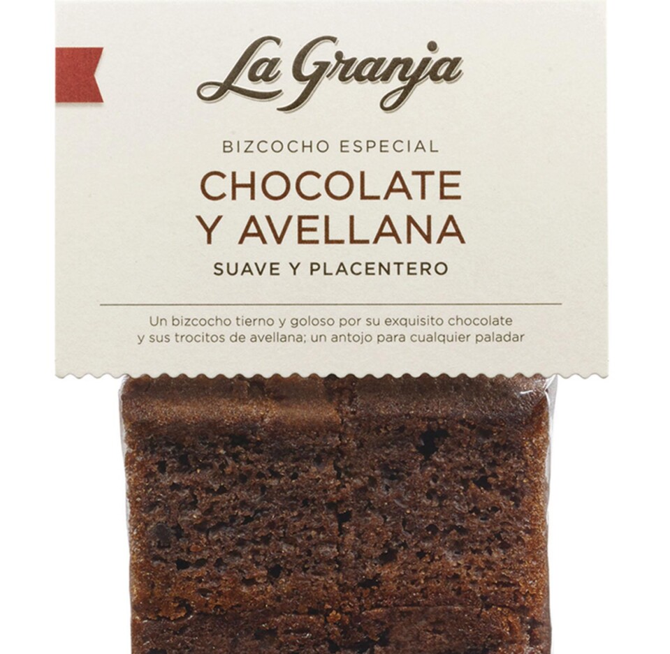 Bizcocho especial chocolate y avellana