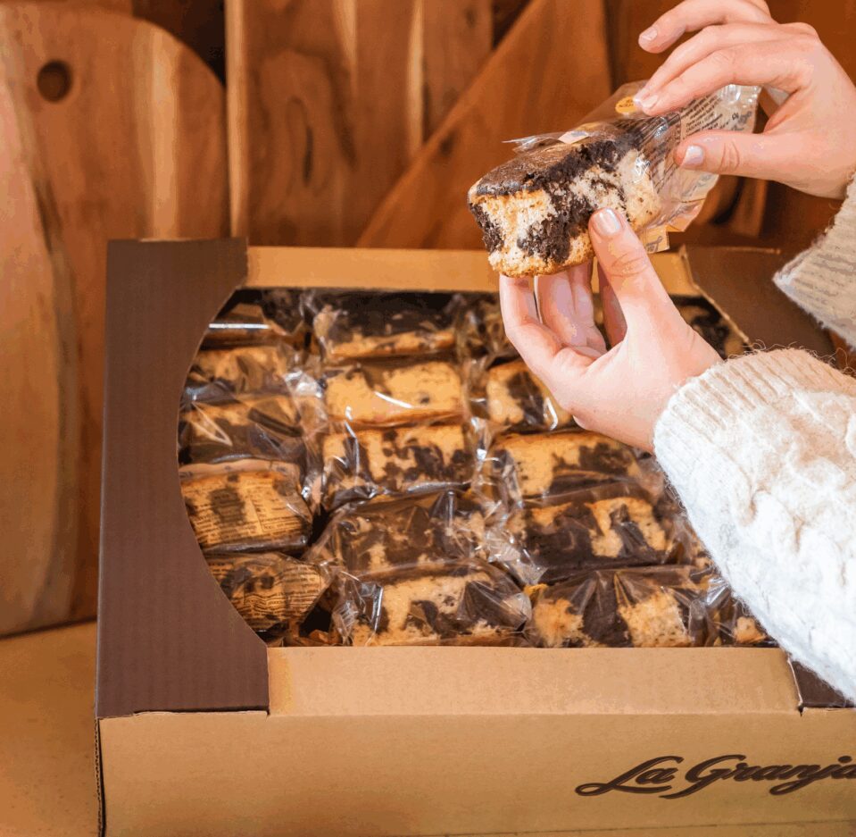 Caja de bizcocho tradicional mármol sin gluten y sin lactosa 30 uds