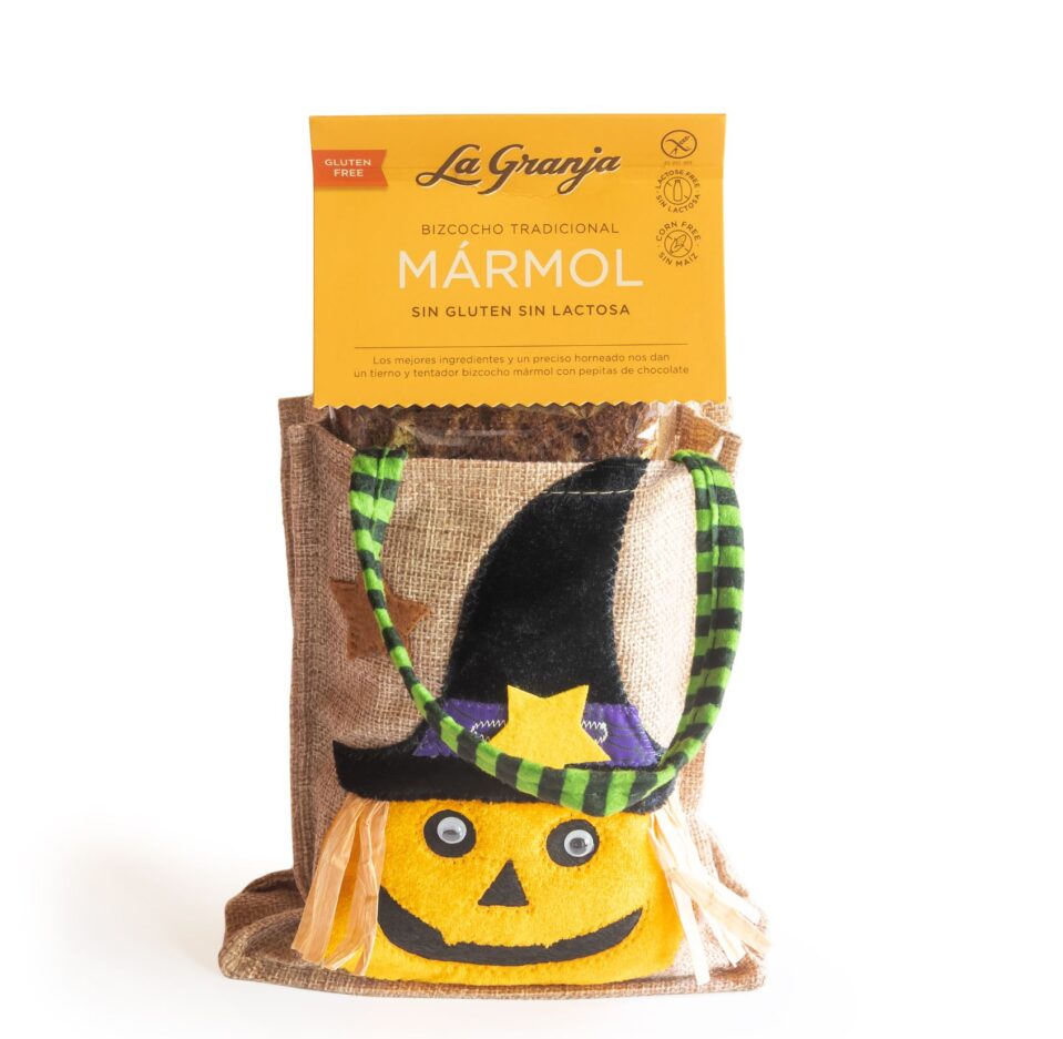 Halloween Witch Gift Bag with Marble Sponge Cake