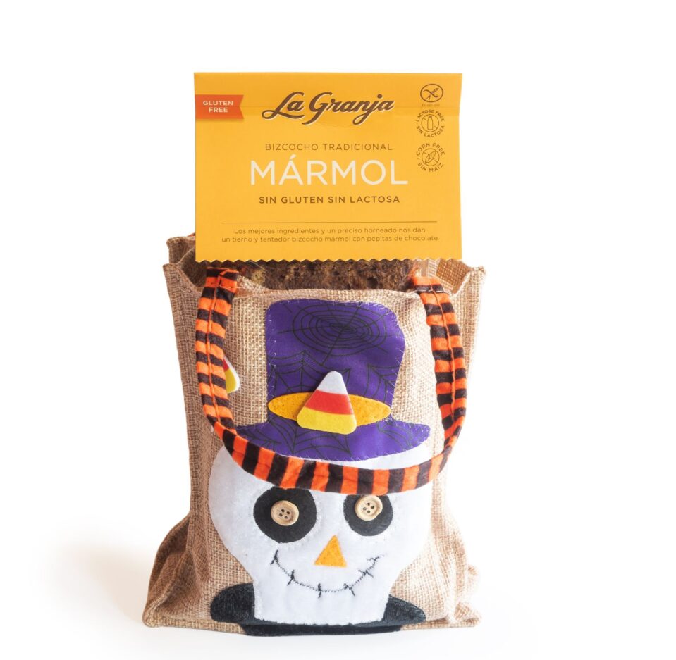 Halloween Witch Gift Bag with Marble Sponge Cake
