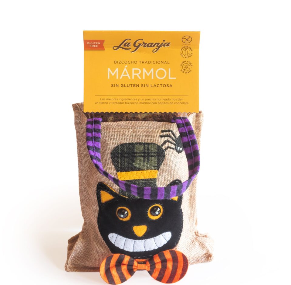 Halloween Witch Gift Bag with Marble Sponge Cake