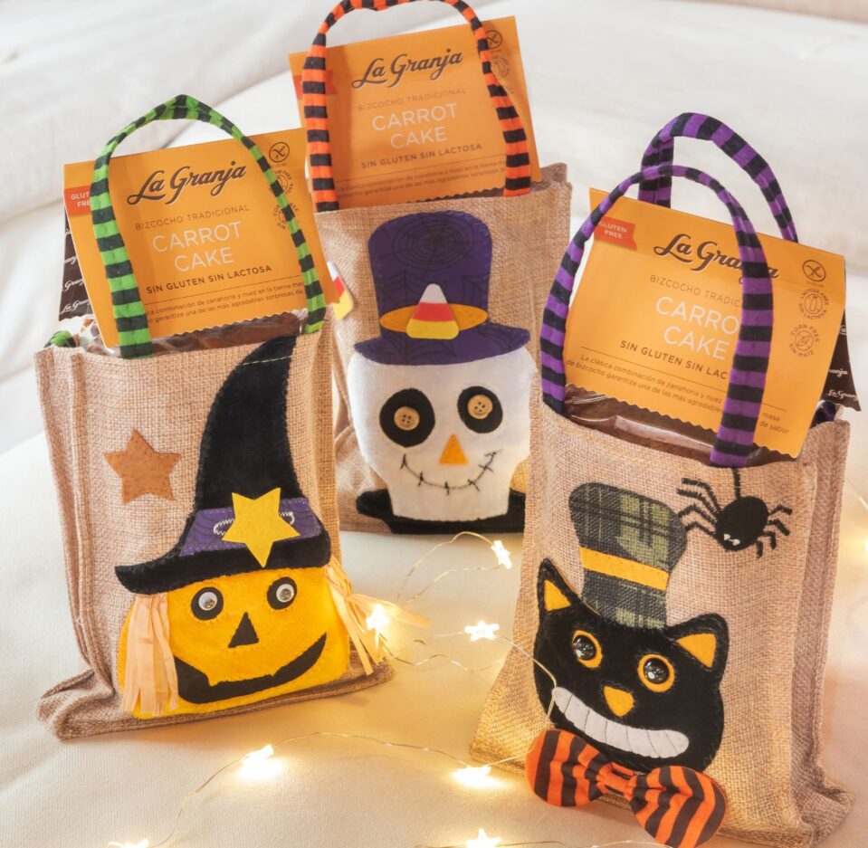 Halloween Witch Gift Bag with Marble Sponge Cake