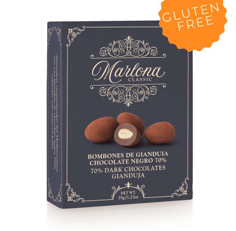 Bombones de gianduia chocolate negro 70%