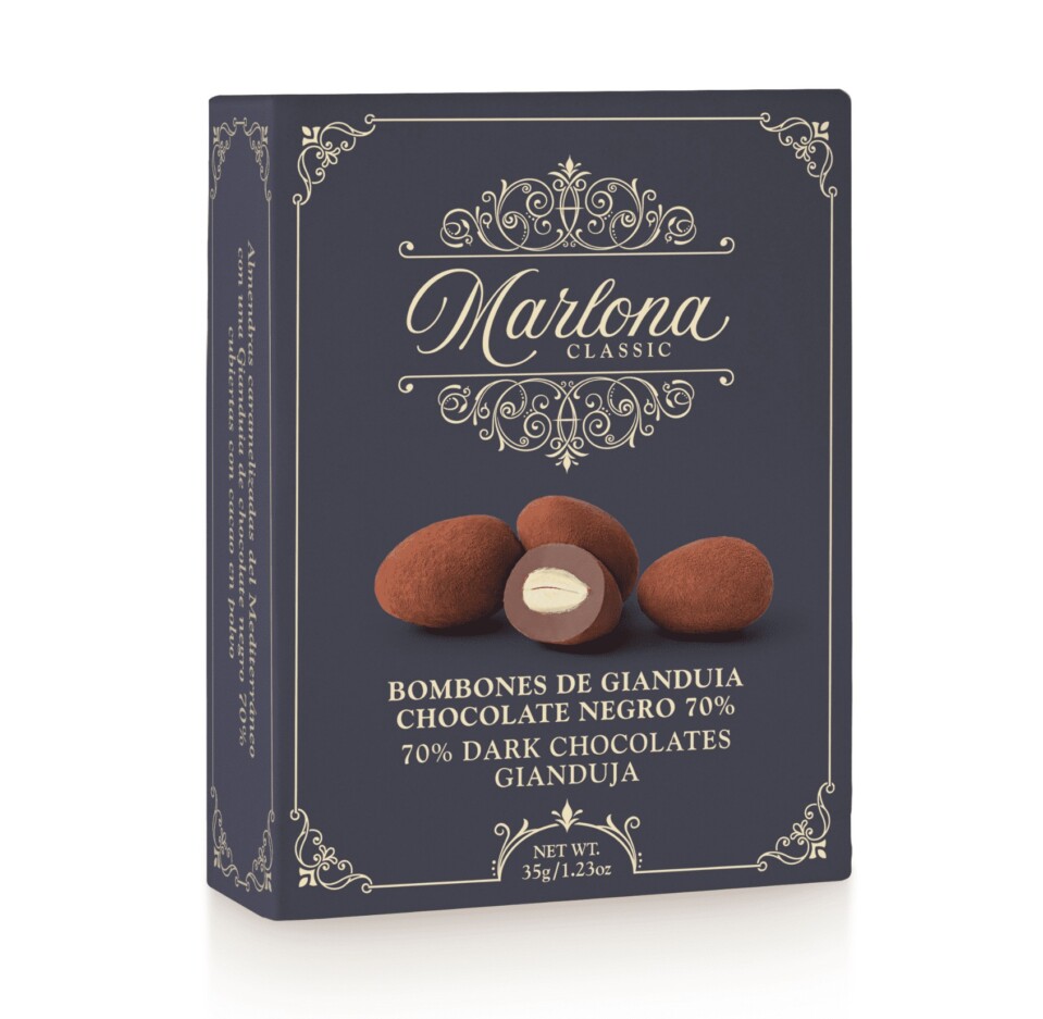 Bombones de gianduia chocolate negro 70%