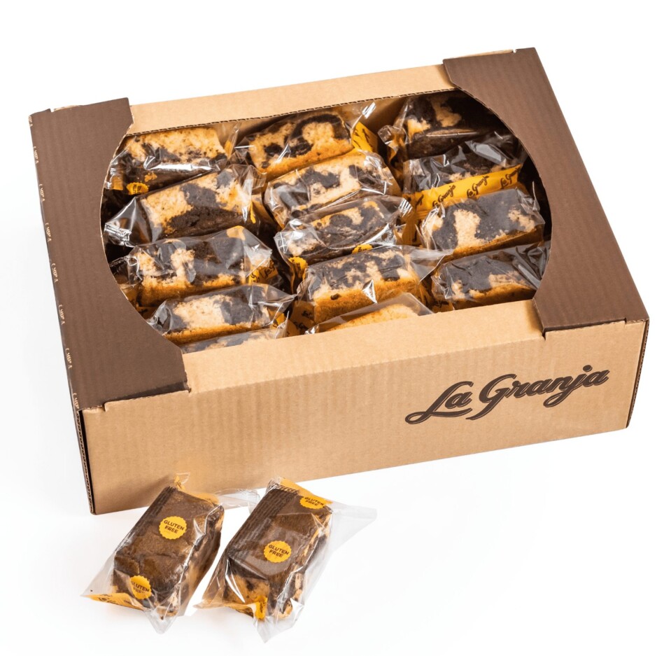 Caja de bizcocho tradicional mármol sin gluten y sin lactosa 30 uds