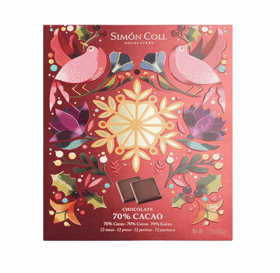 Little box with cocoa 70% bonbons