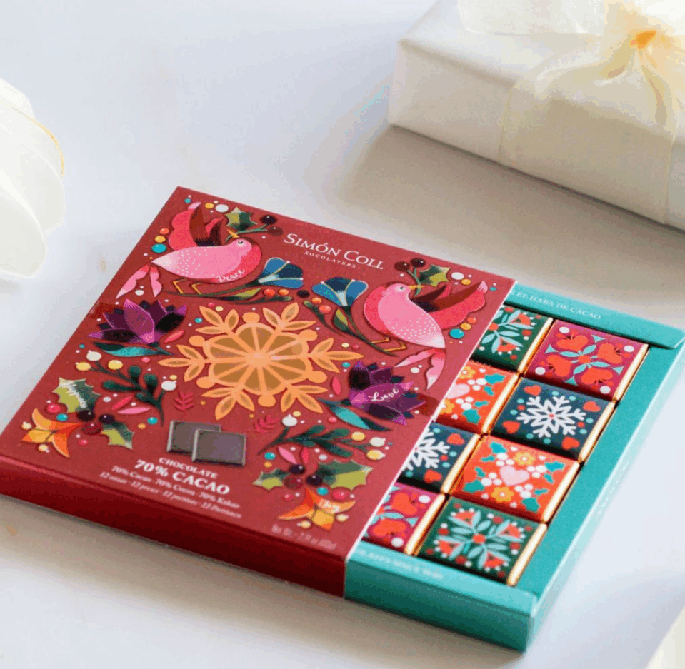 Little box with cocoa 70% bonbons