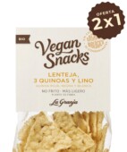 Vegan snacks lenteja, 3 quinoas y lino