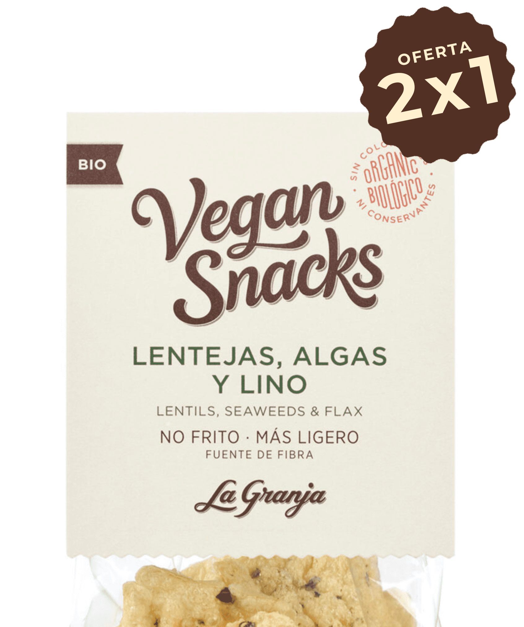 Vegan lentil, seaweed and flax snacks