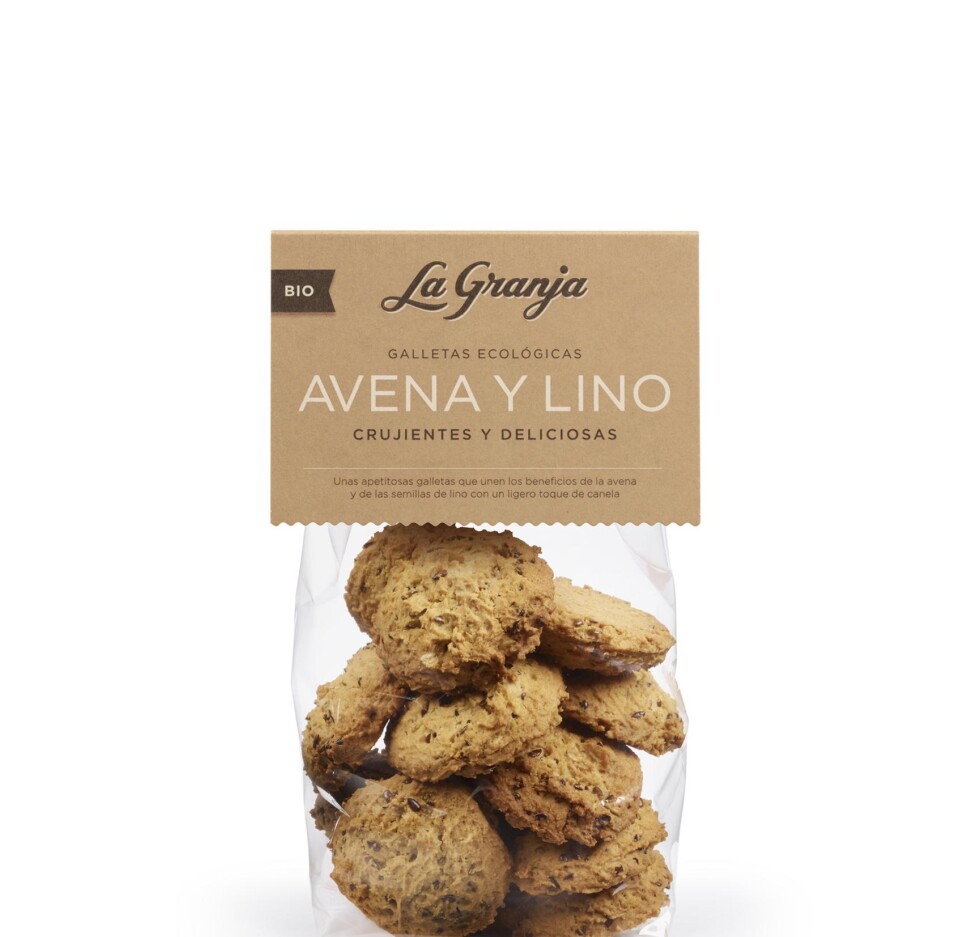 Galletas ecológicas avena y lino