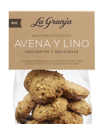Galletas ecológicas avena y lino
