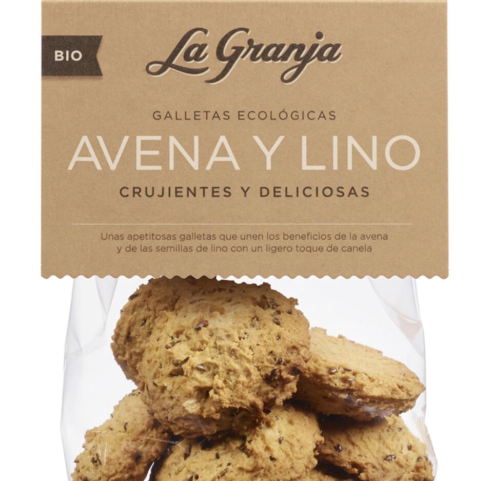 Galletas ecológicas avena y lino
