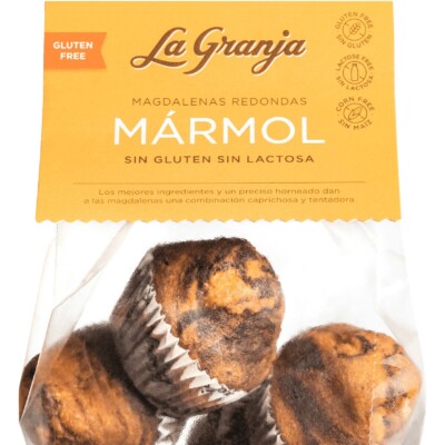Magdalenas mármol sin gluten y sin lactosa