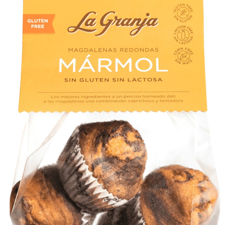 Magdalenas mármol sin gluten y sin lactosa