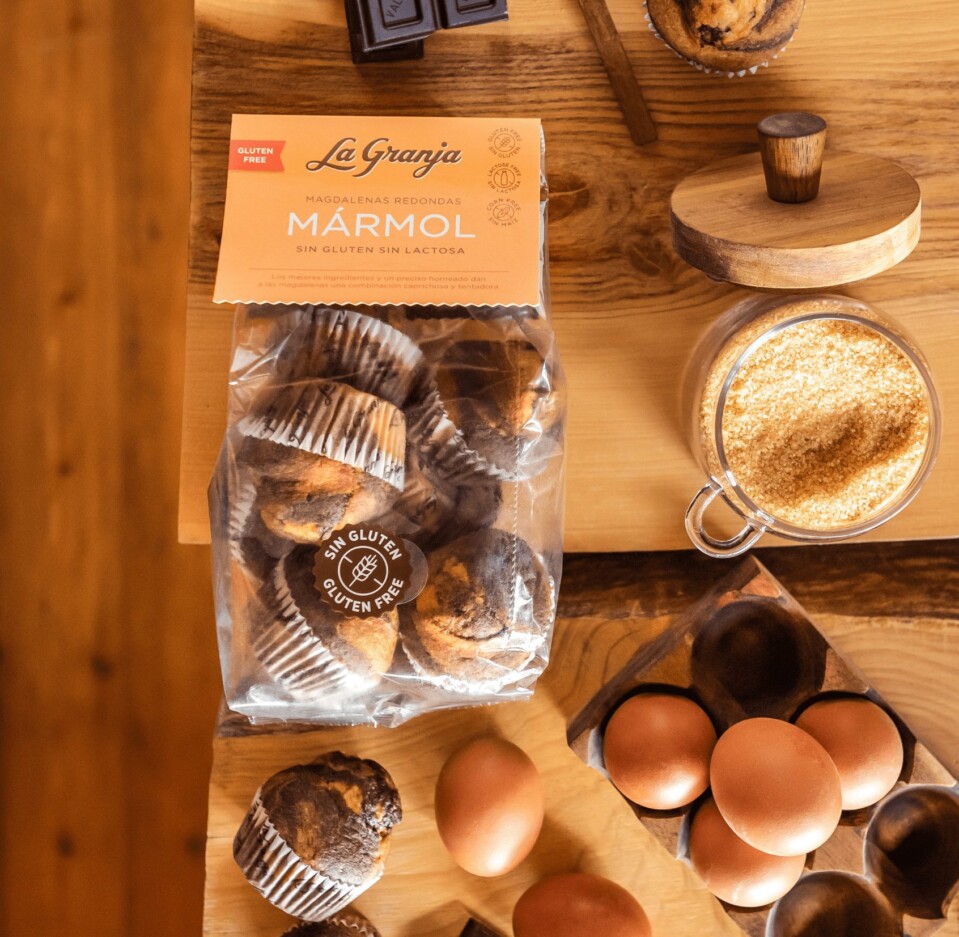Magdalenas mármol sin gluten y sin lactosa