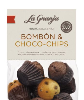 Mini-magdalenas duo bombón y choco-chips