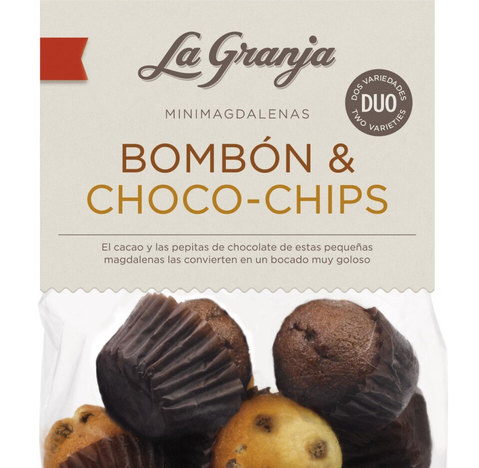 Mini-magdalenas duo bombón y choco-chips