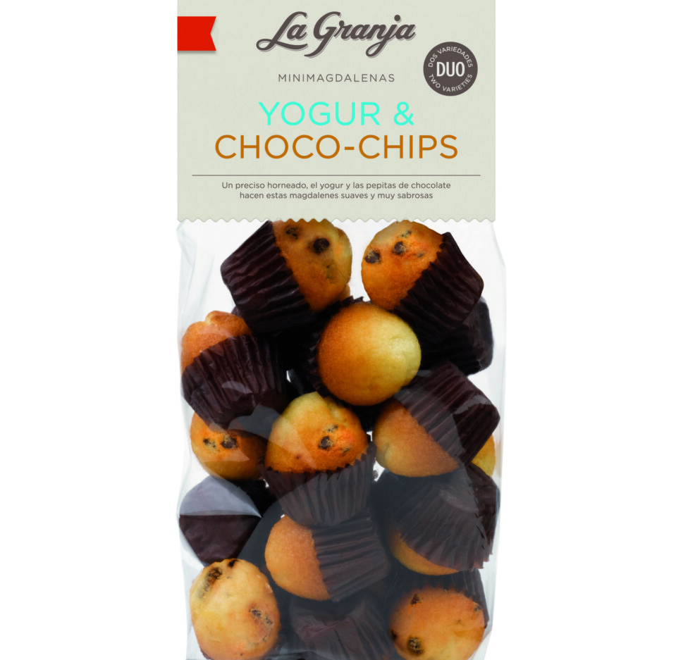 Mini-magdalenas duo yogur y choco-chips