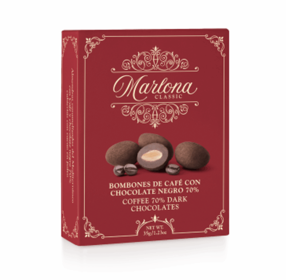 Bombons de cafè amb xocolata negra 70%