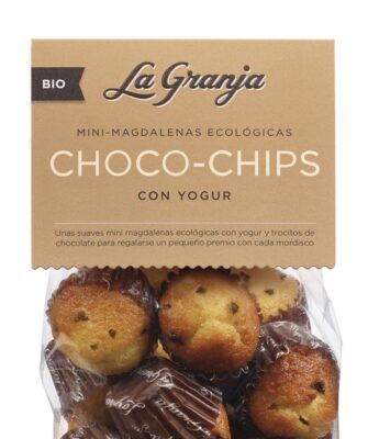 Mini-magdalenas ecológicas choco-chips con yogur