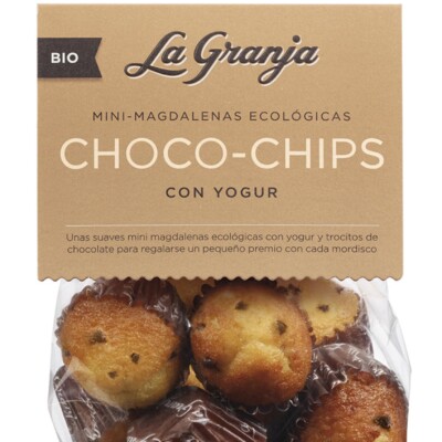 Mini-magdalenas ecológicas choco-chips con yogur