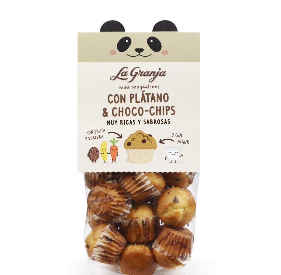 Banana and choco-chips mini fairy cakes