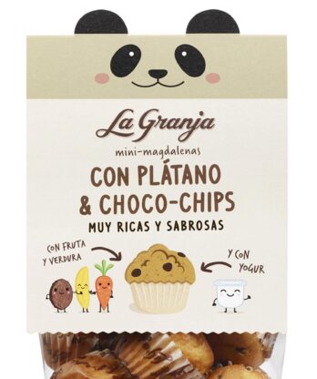 Mini-magdalenas con plátano & choco-chips