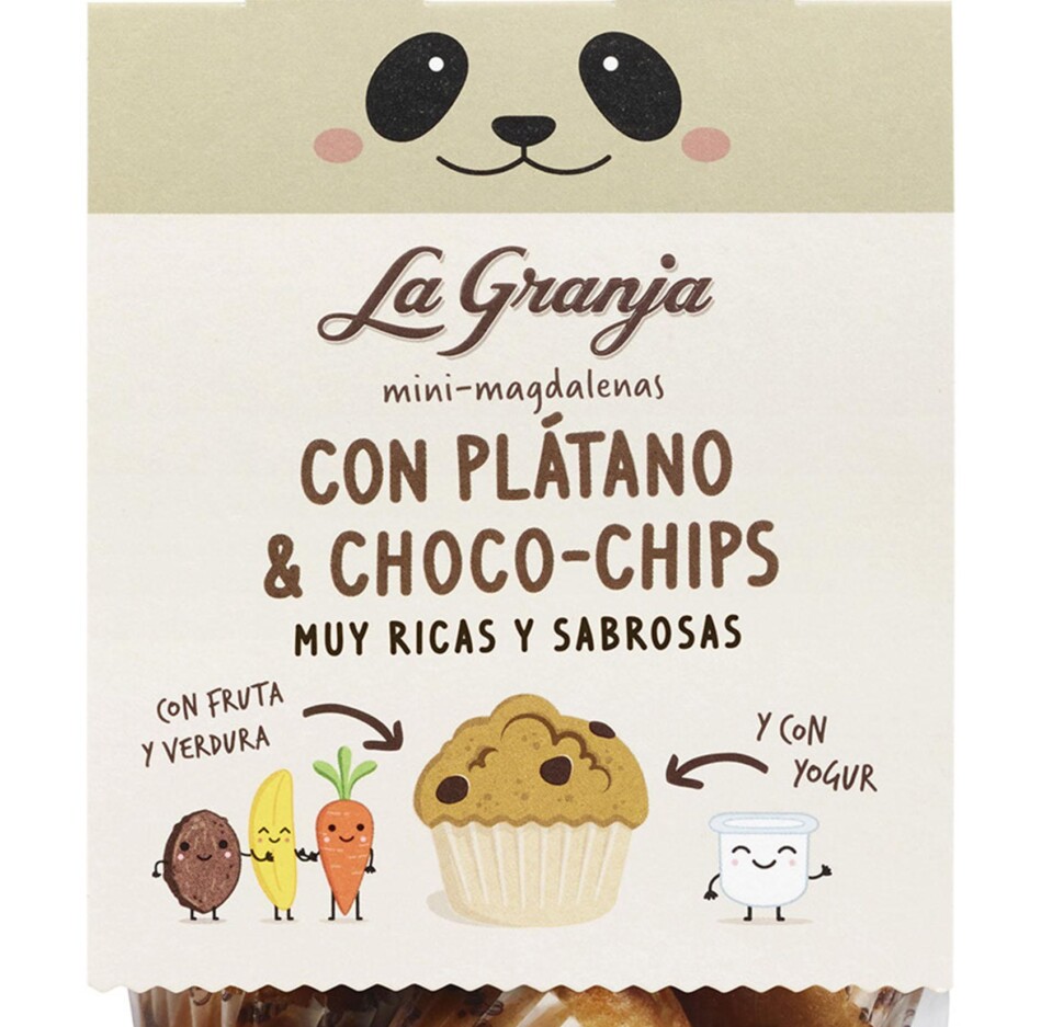 Banana and choco-chips mini fairy cakes