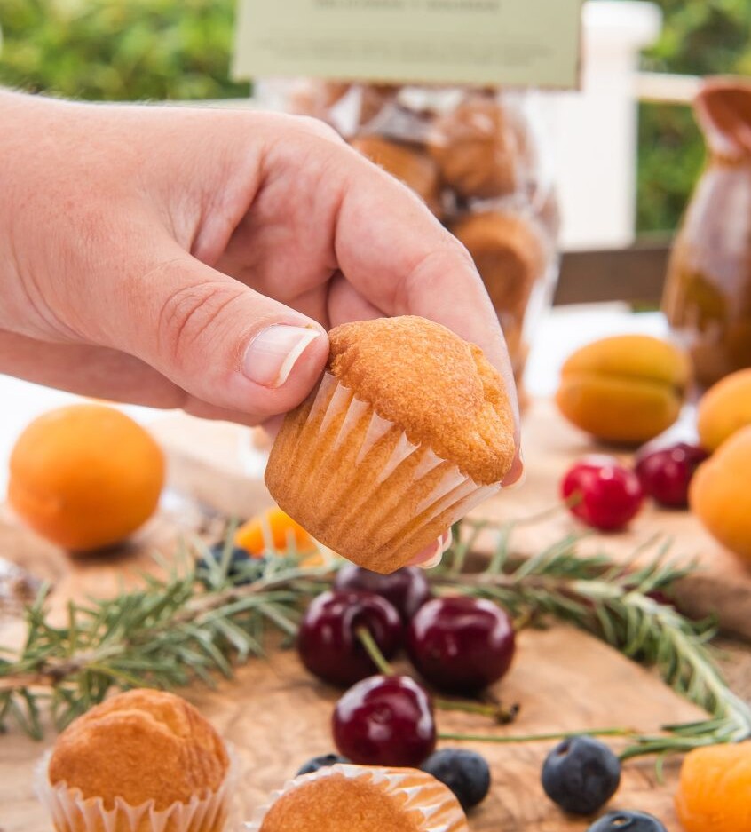 Mini magdalena tradicional vegana
