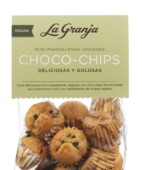 Mini magdalena tradicional con choco-chips vegana