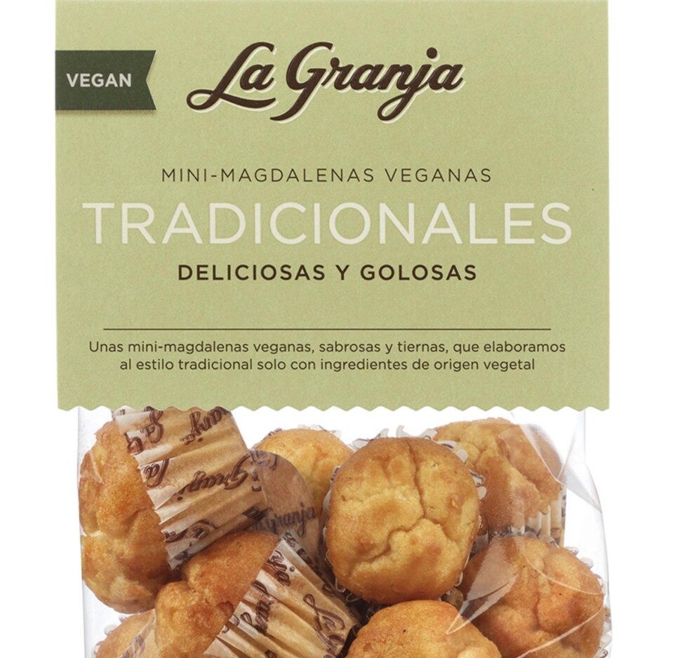 Mini magdalena tradicional vegana
