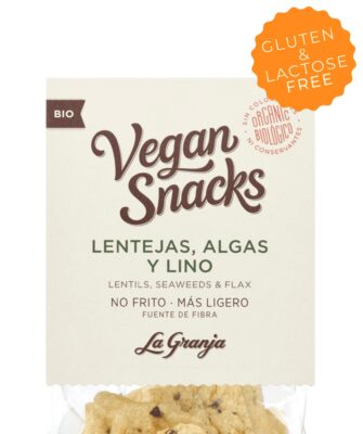 Vegan snacks lenteja, algas y lino