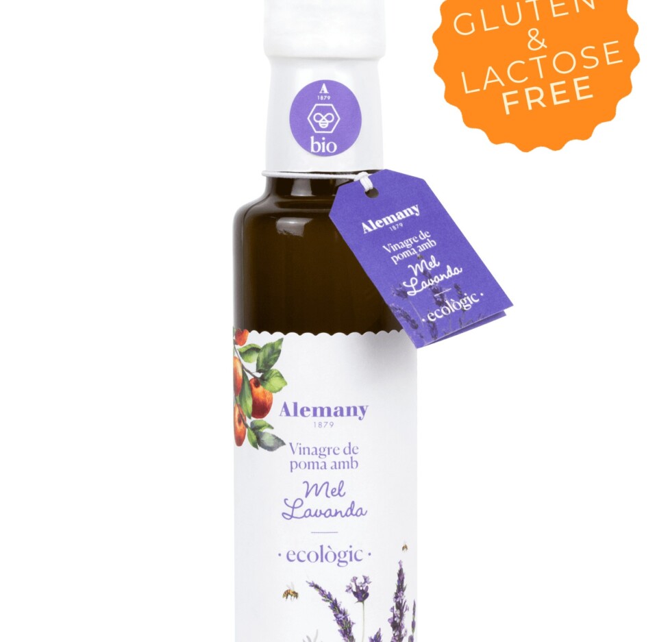 Organic apple vinegar with lavender honey