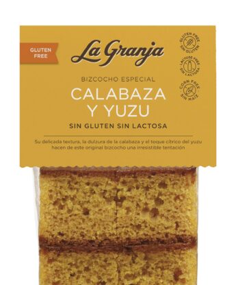 Bizcocho especial calabaza y yuzu sin gluten y sin lactosa
