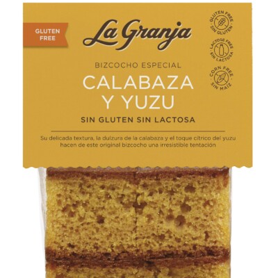 Bizcocho especial calabaza y yuzu sin gluten y sin lactosa